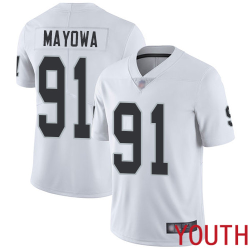Oakland Raiders Limited White Youth Benson Mayowa Road Jersey NFL Football #91 Vapor Untouchable Jersey->women nfl jersey->Women Jersey